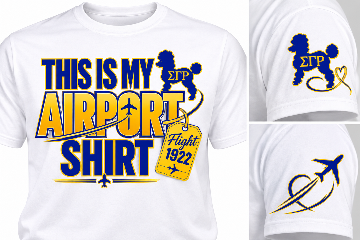 This Is My Airport Shirt | Sigma Gamma Rho Inspired Travel Tee #1 | Flight 1922