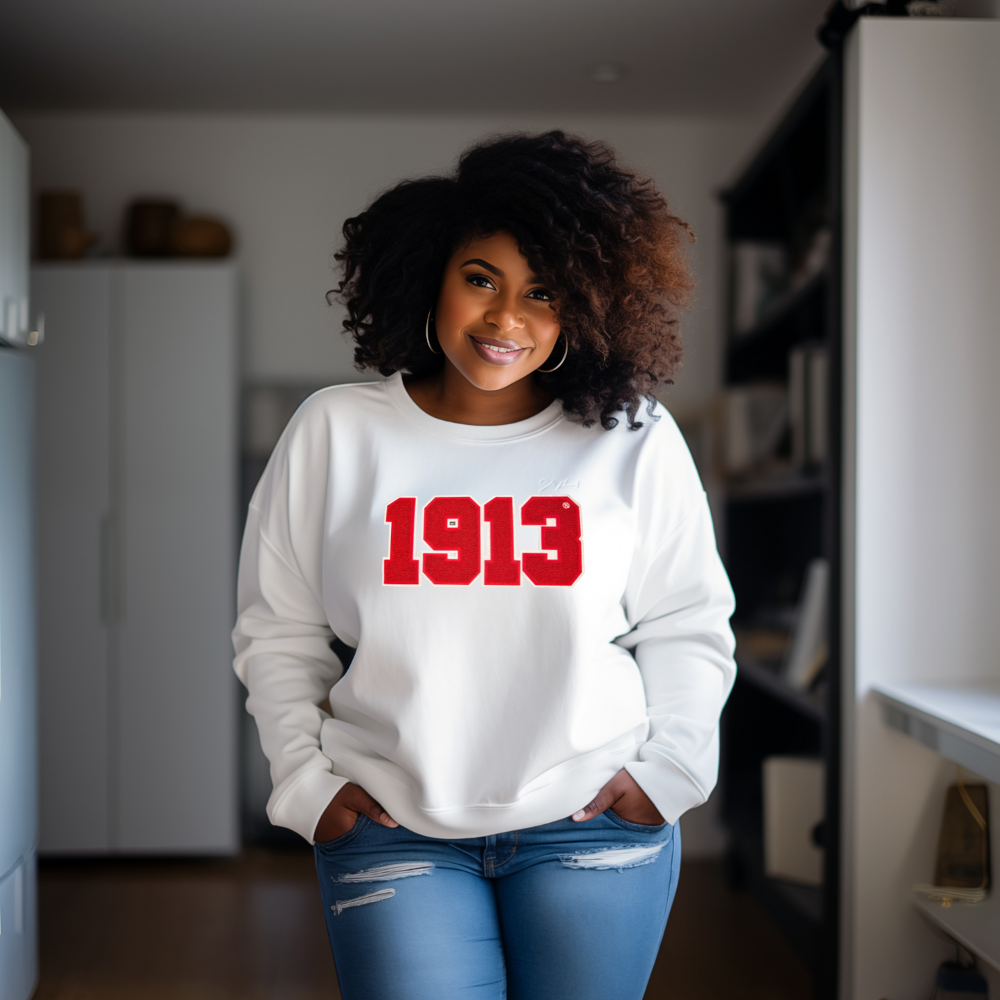 Delta Sigma Theta - Chenille Patch Sweatshirt - 1913
