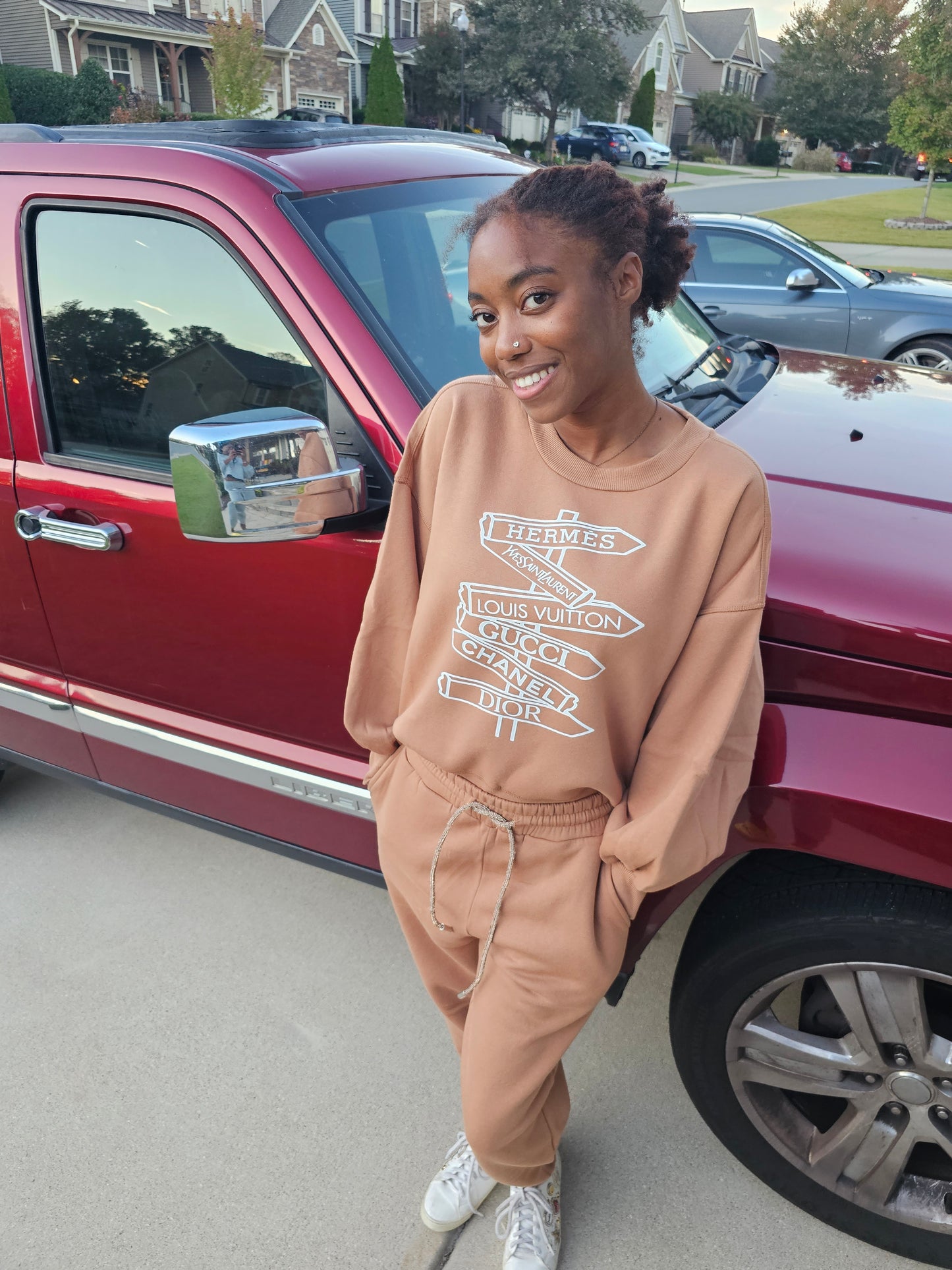 All Roads Lead to Fashion Oversized Jogger Set