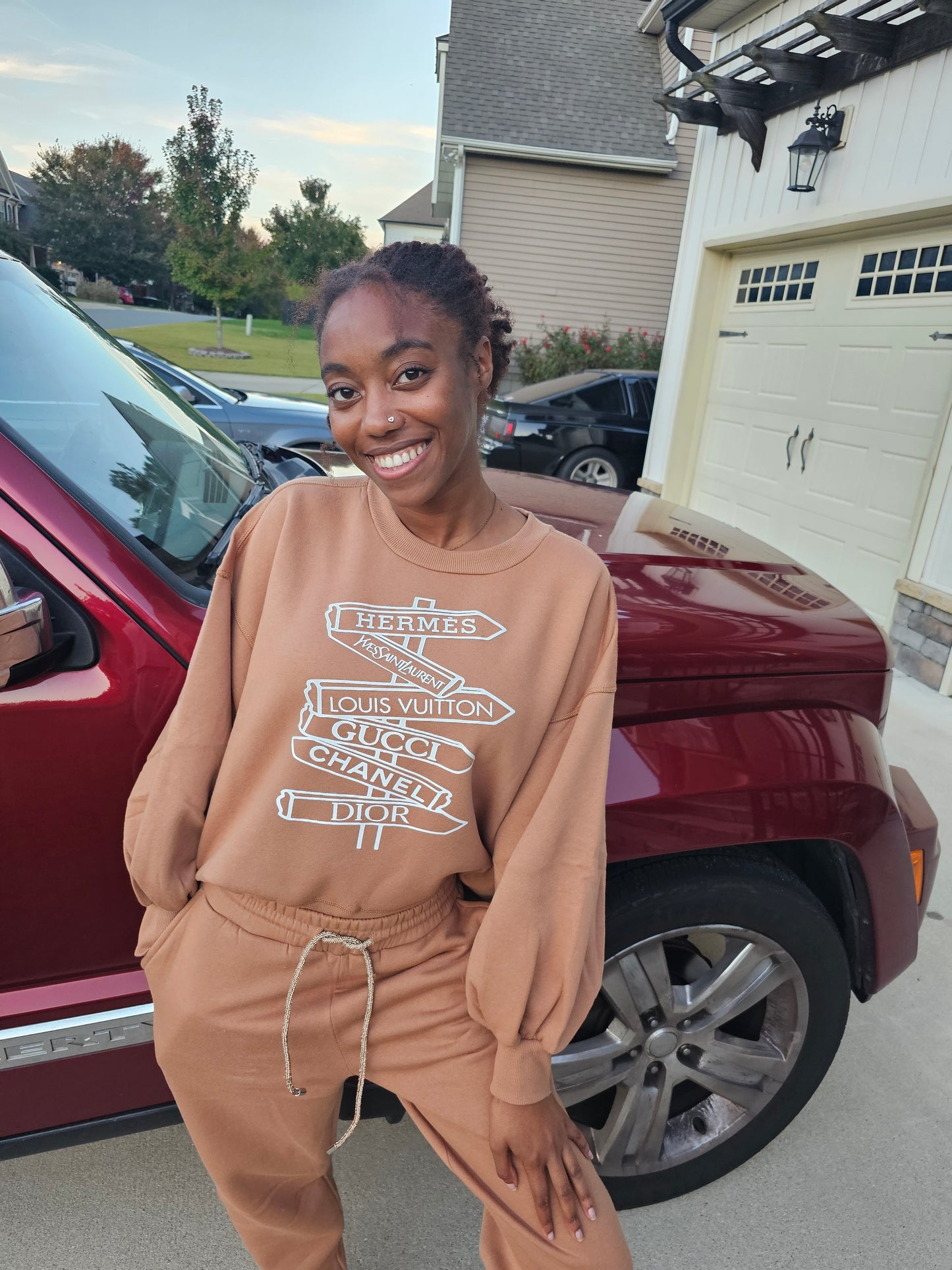 All Roads Lead to Fashion Oversized Jogger Set