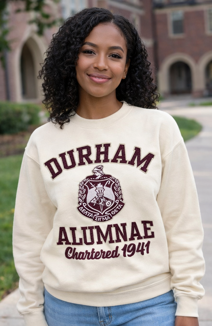 [CHENILLE] DURHAM ALUMNAE CHAPTER | Crimson & Cream Exclusive