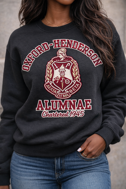 [CHENILLE] Delta Sigma Theta Chapter Sweatshirt |  OXFORD-HENDERSON ALUMNAE