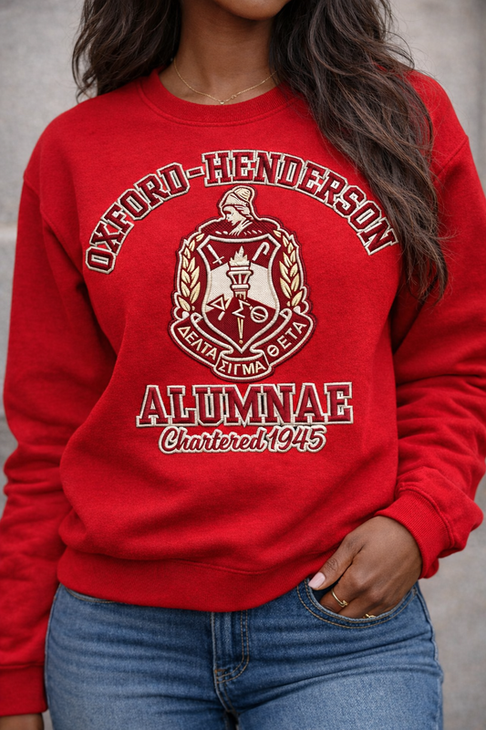 [CHENILLE] Delta Sigma Theta Chapter Sweatshirt |  OXFORD-HENDERSON ALUMNAE