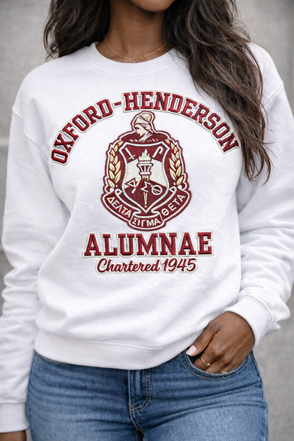 [CHENILLE] Delta Sigma Theta Chapter Sweatshirt |  OXFORD-HENDERSON ALUMNAE