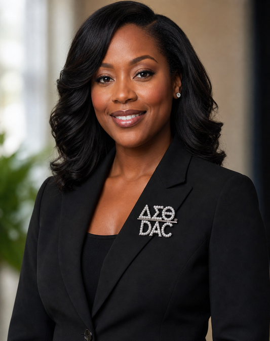 Delta Sigma Theta Statement Brooch Pin | Durham Alumnae Chapter