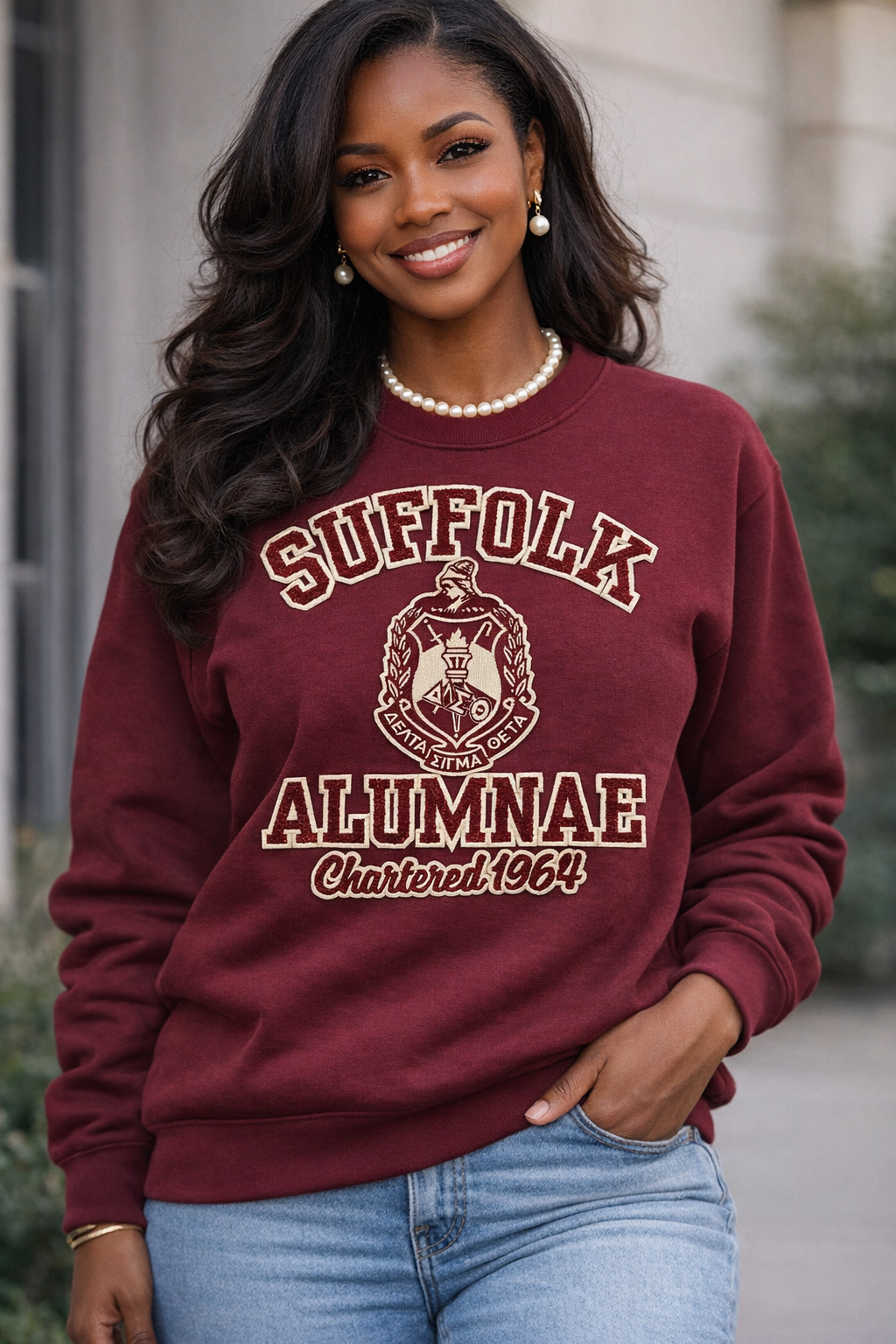 [CHENILLE] SUFFOLK ALUMNAE CHAPTER | Crimson & Cream Exclusive