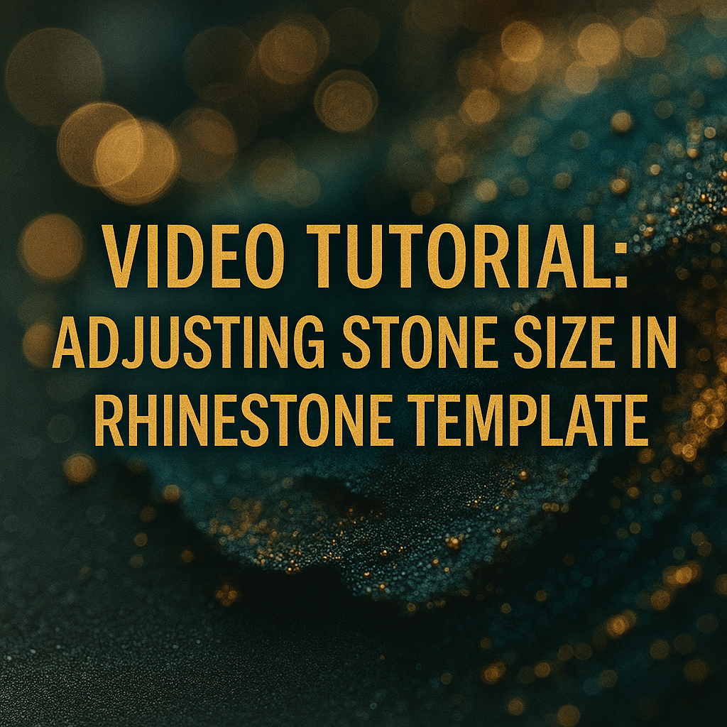 VIDEO TUTORIAL: ADJUSTING STONE SIZE IN RHINESTONE TEMPLATE