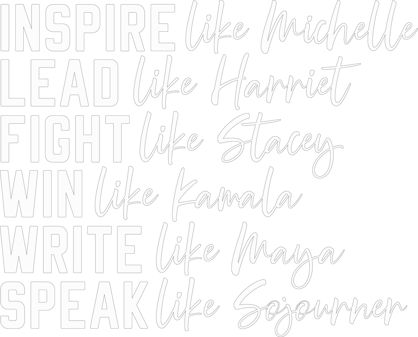 INSPIRE LEAD FIGHT.....**SCREENPRINT**