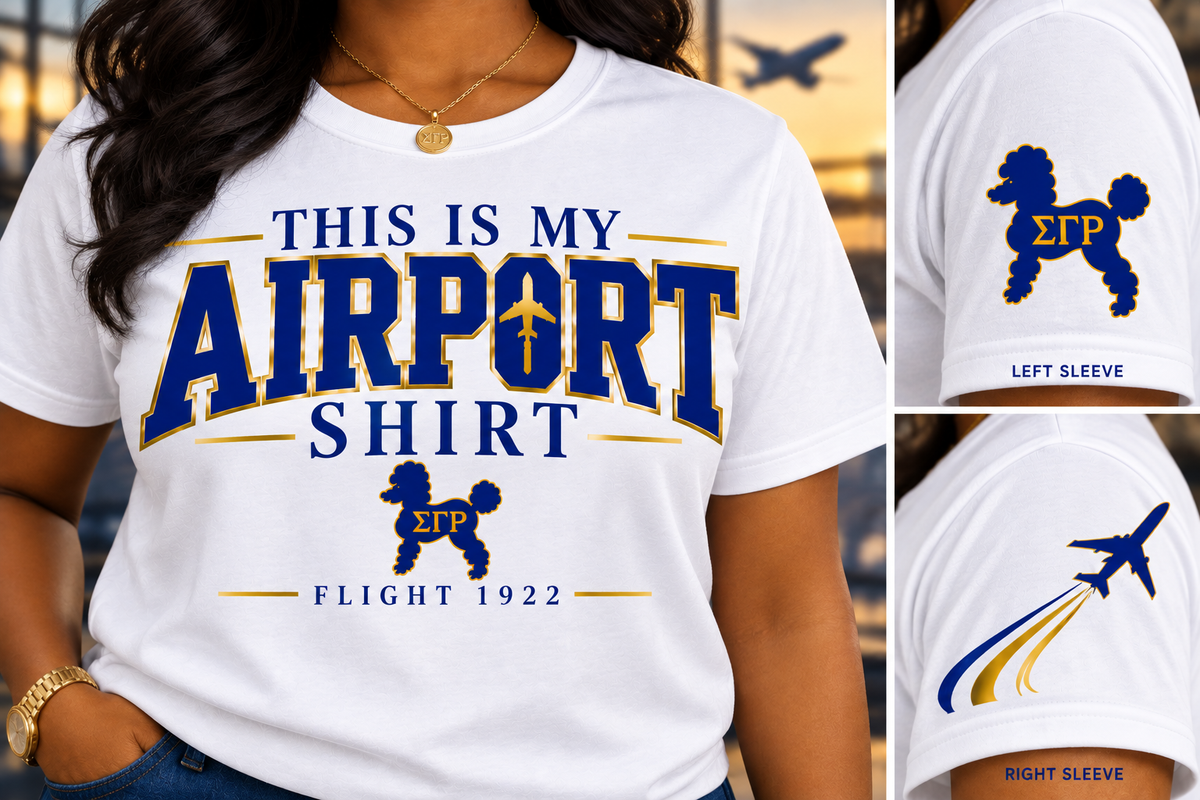 This Is My Airport Shirt | Sigma Gamma Rho Inspired Travel Tee #2 | Flight 1922
