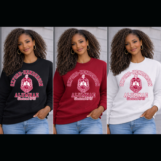 [SCREENPRINT] Delta Sigma Theta Chapter Sweatshirt | OXFORD-HENDERSON ALUMNAE