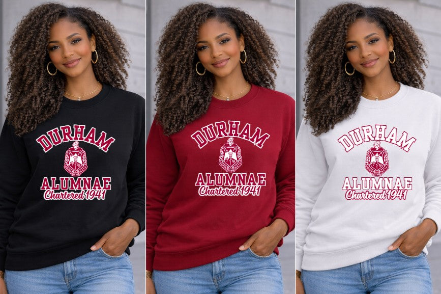 [SCREENPRINT] Delta Sigma Theta Chapter Sweatshirt - DURHAM ALUMNAE