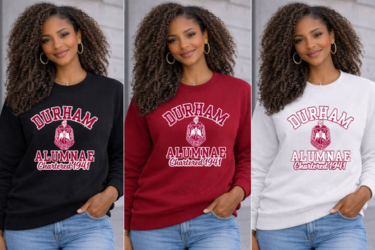 [SCREENPRINT] Delta Sigma Theta Chapter Sweatshirt - DURHAM ALUMNAE