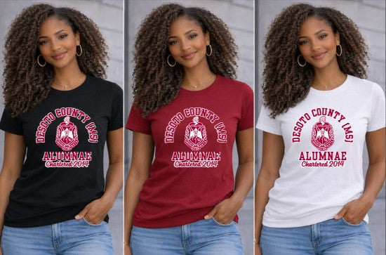 [SCREENPRINT] DESOTO COUNTY (MS) ALUMNAE | Delta Sigma Theta Chapter Tee