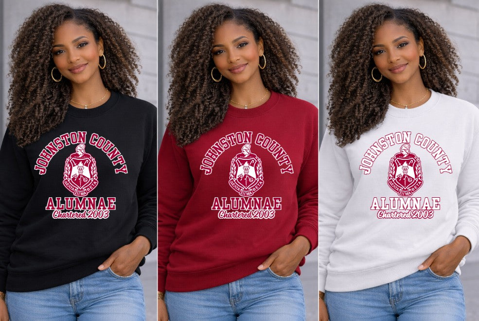 [SCREENPRINT] Delta Sigma Theta Chapter Sweatshirt - JOHNSTON COUNTY ALUMNAE