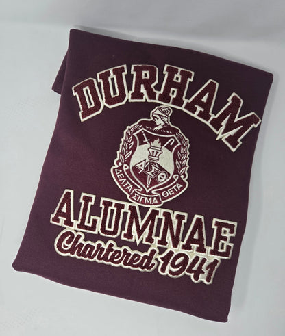 [CHENILLE] DURHAM ALUMNAE CHAPTER | Crimson & Cream Exclusive