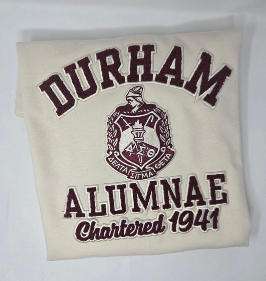 [CHENILLE] DURHAM ALUMNAE CHAPTER | Crimson & Cream Exclusive