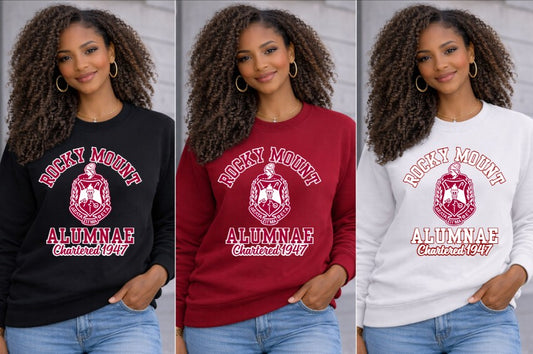 [SCREENPRINT] Delta Sigma Theta Chapter Sweatshirt | ROCKY MOUNT ALUMNAE