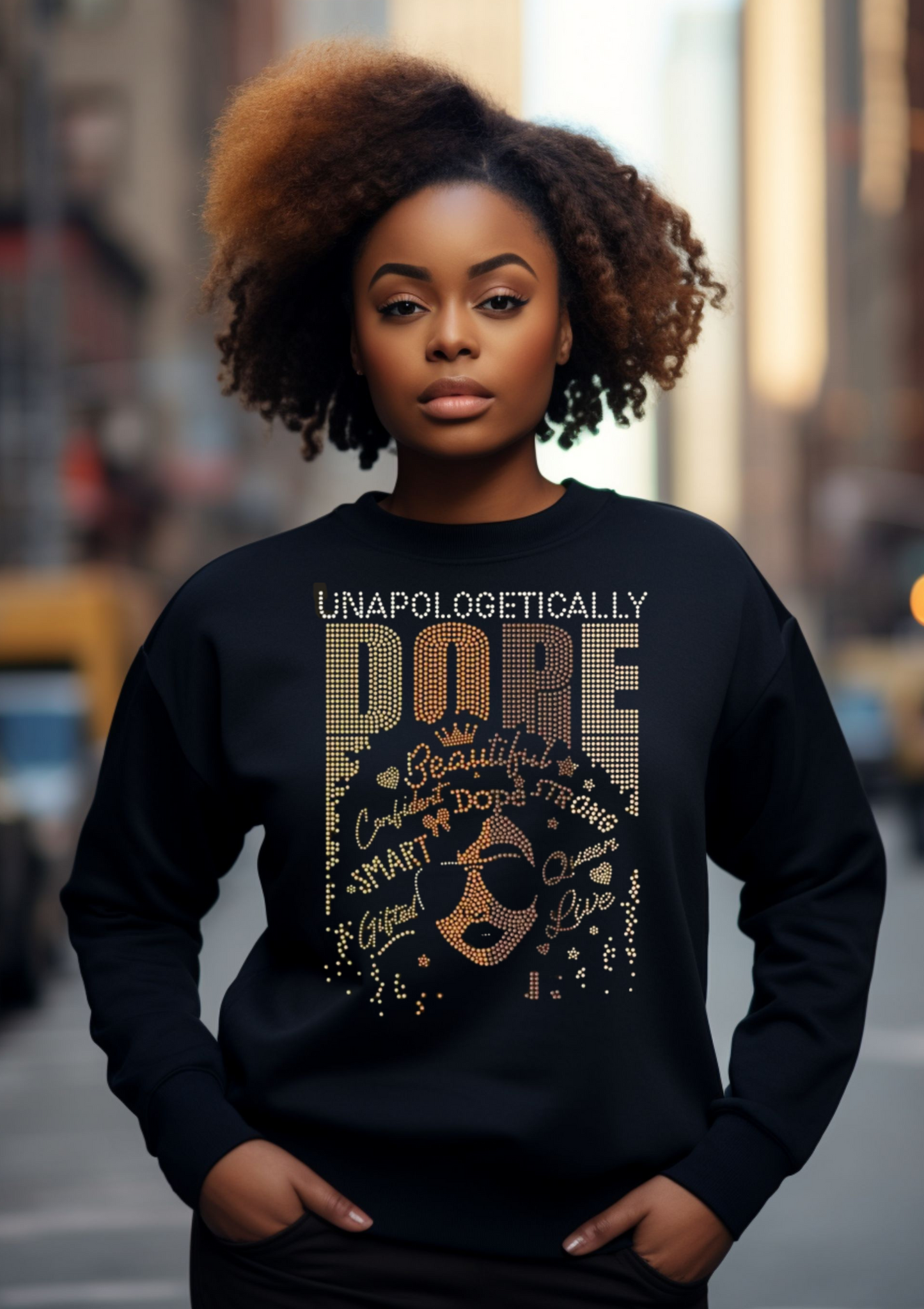 **BLING** Unapologetically Dope Sweatshirt or Hoodie