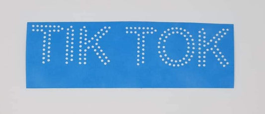 Pre-Cut Rhinestone Template: TIK TOK