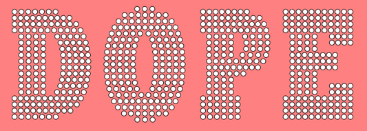 Pre-Cut Rhinestone Template: DOPE