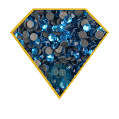 Capri Blue Hotfix Rhinestones
