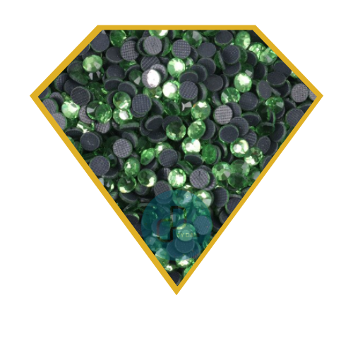 LIGHT GREEN/PERIDOT Hotfix Rhinestones