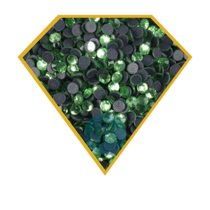 LIGHT GREEN/PERIDOT Hotfix Rhinestones