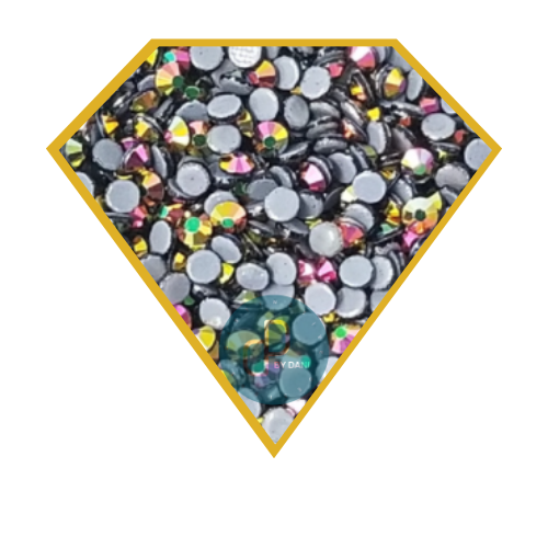 RAINBOW ROSE GOLD Hotfix Rhinestones