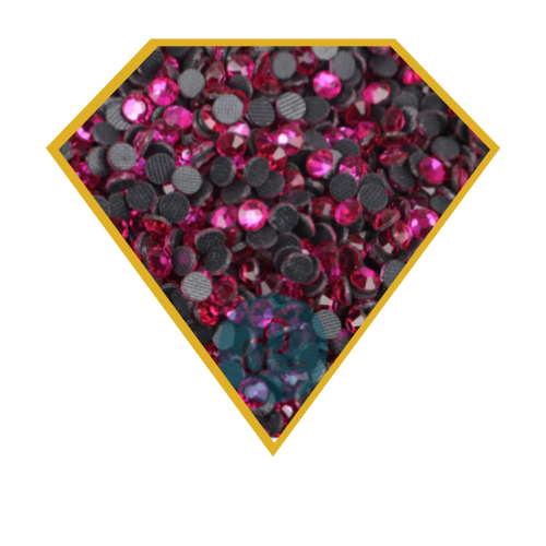 ROSE PINK Hotfix Rhinestones