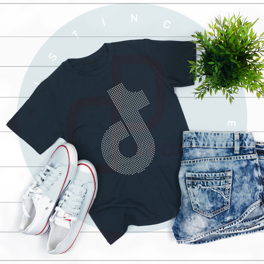 TIKTOK SYMBOL Rhinestone Tee