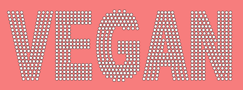 Pre-Cut Rhinestone Template: VEGAN