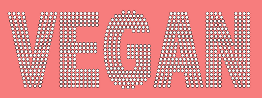 Pre-Cut Rhinestone Template: VEGAN